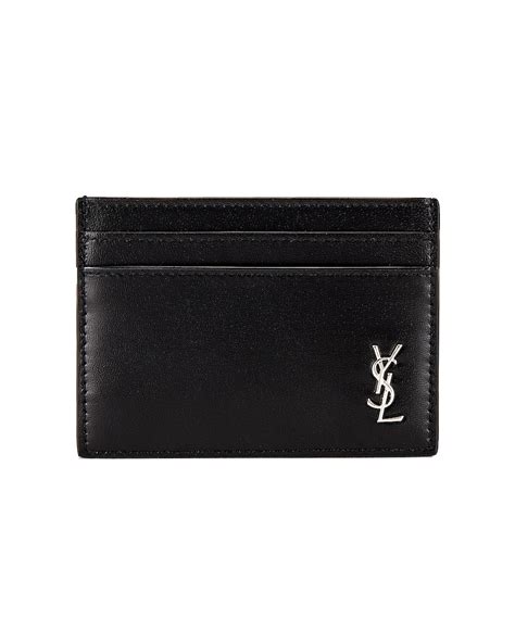 ysl card holder black and silver|ysl card holder on sale.